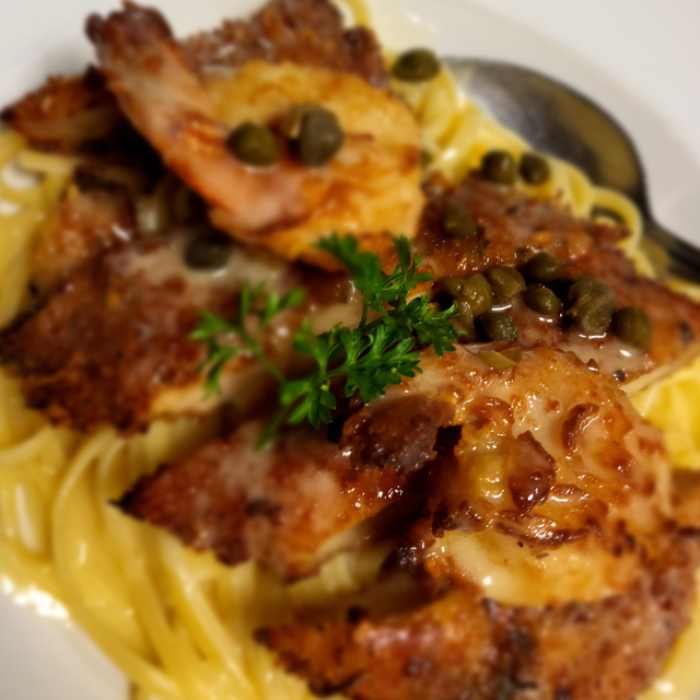 Romano w/shrimp alejandra.
