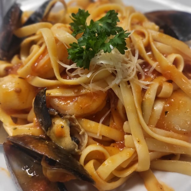 Seafood Fettuccini.