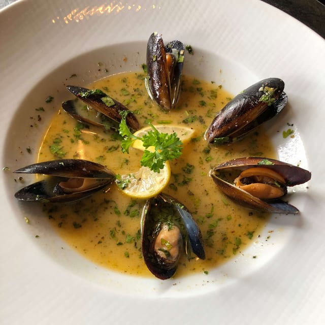 6 Pan Seared Mussels.