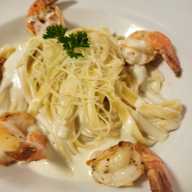 Shrimp Alfredo.